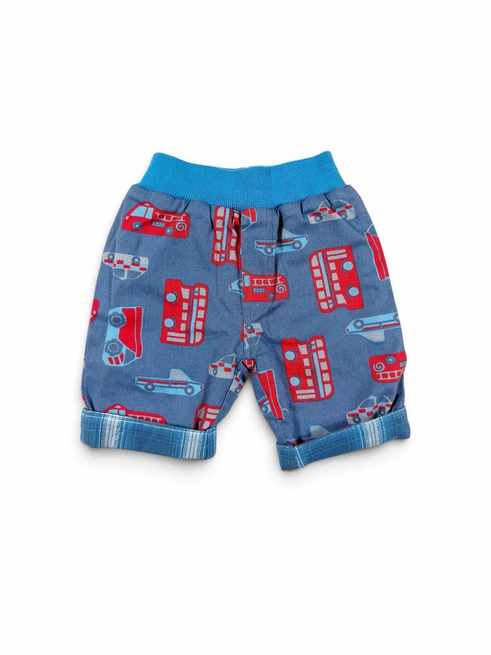 NEW Kite Baby Organic Lined Transport Vehicle Cotton Pants Blue 0-3 Months